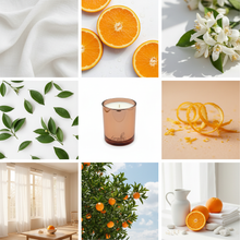 Load image into Gallery viewer, ORANGE mood board with white element in position 1