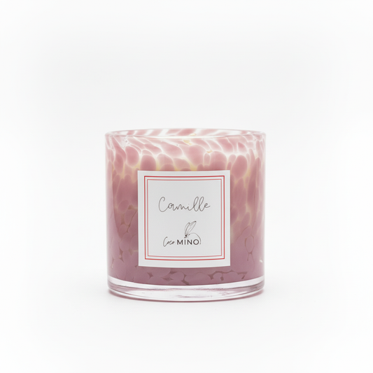 CAMILLE luxury soy candle by COCO Mino - candle care tips