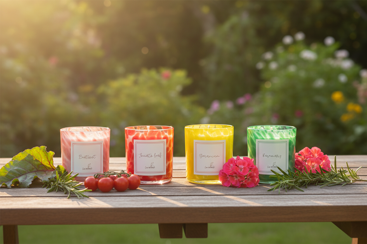 Veggie Garden Collection hero - all four candles