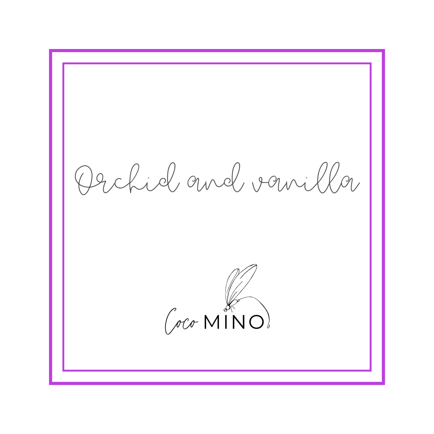 ORCHIDÉE & VANILLE -  Bougie de luxe à la cire de coco et soja | Fabriquée à la main