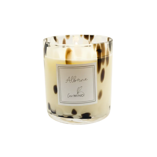 ALBANE candle on white background
