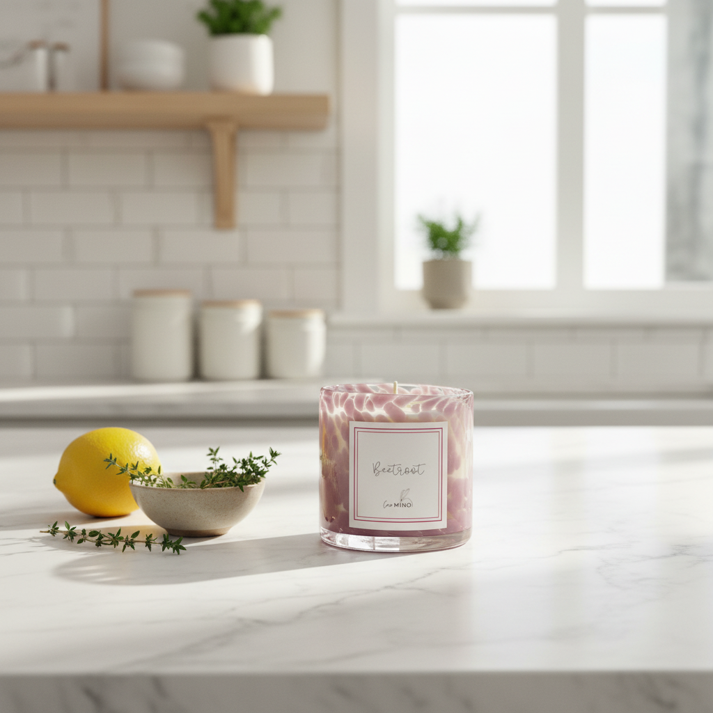 Beetroot Candle in Kitchen
