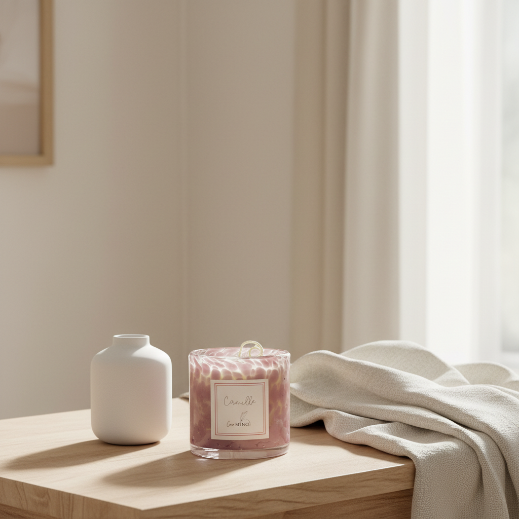 Camille candle – minimalist living room