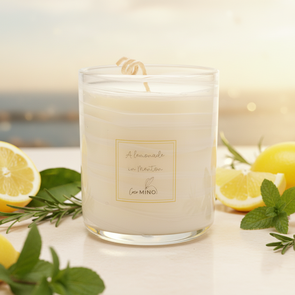 Candle jar focused