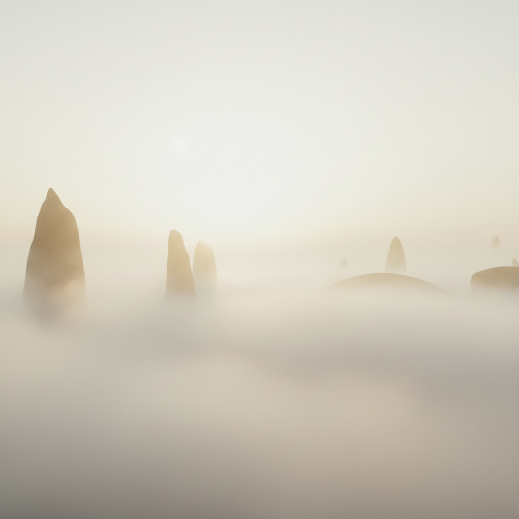 CELESTE mood - misty landscape square