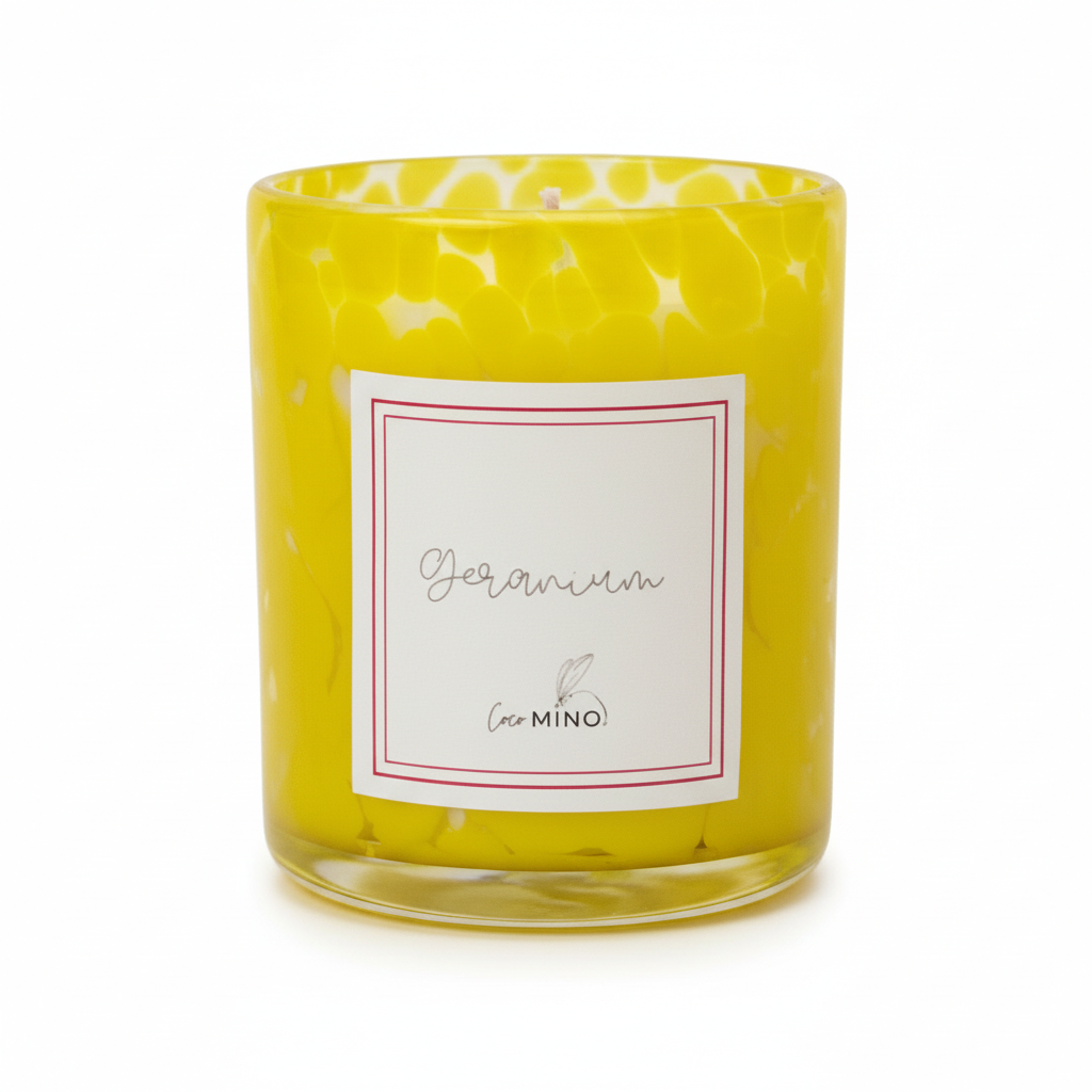 Geranium Candle - White Background