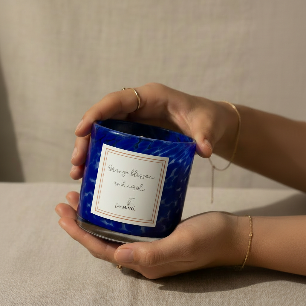 Hands holding candle square