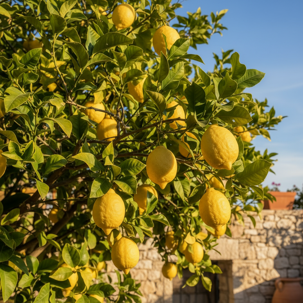 Mediterranean Lemon Tree Square