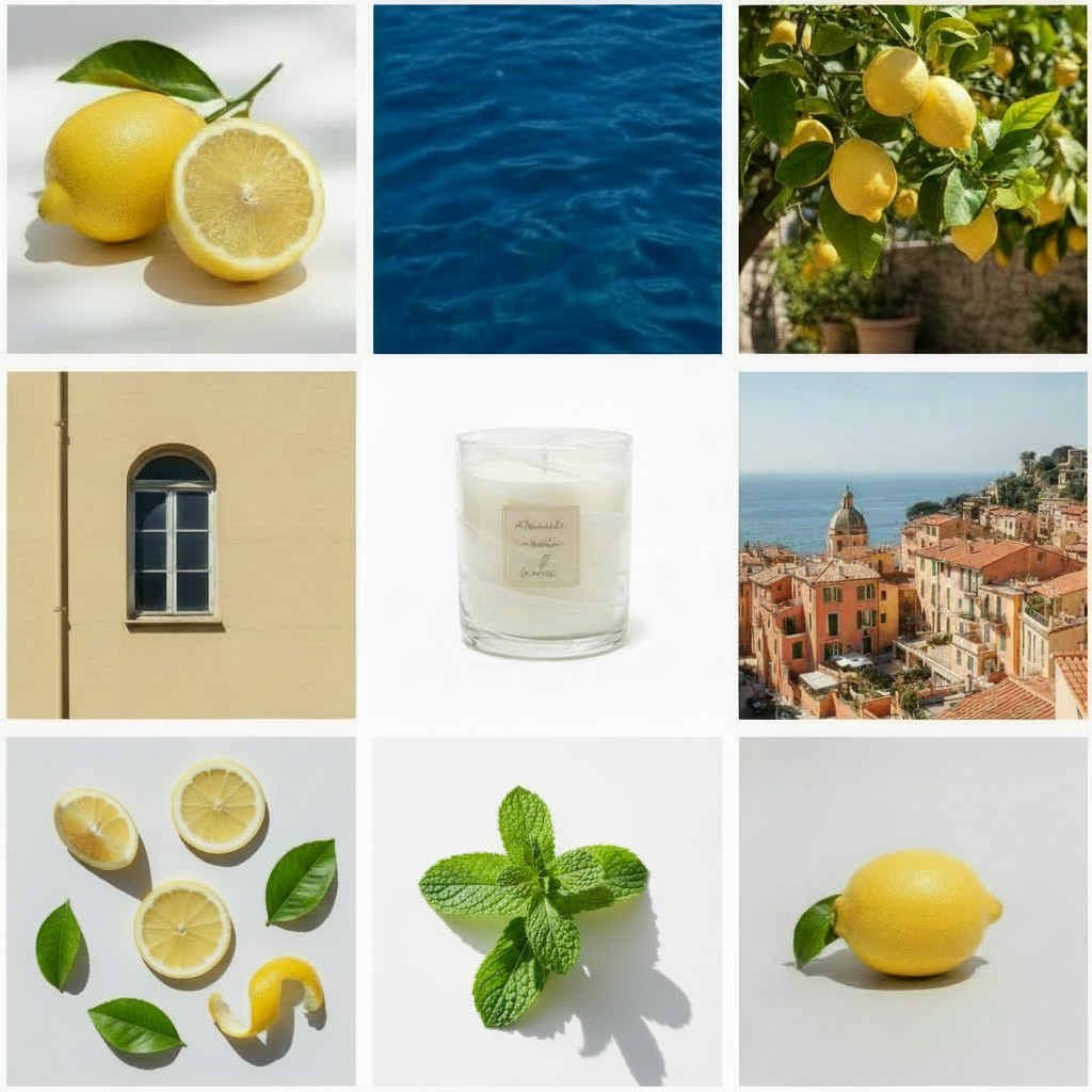 Menton mood board with unique image in position 8