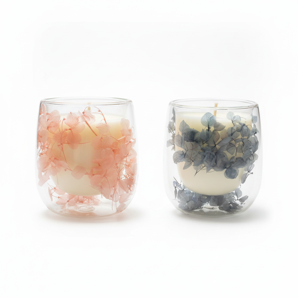 Mother's Day candles - pink and blue together