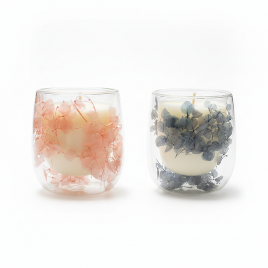 Mother's Day candles - pink and blue together