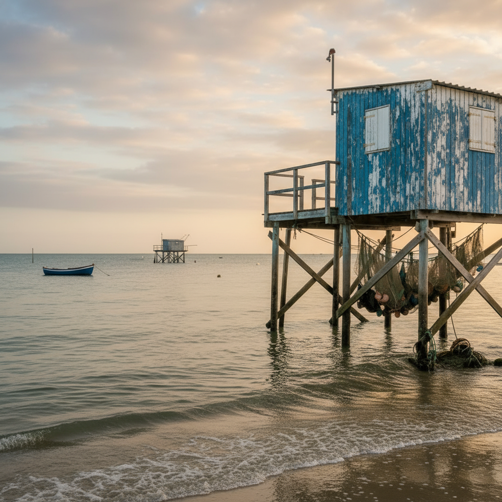 NAUZAN - French fishing cabin exact square