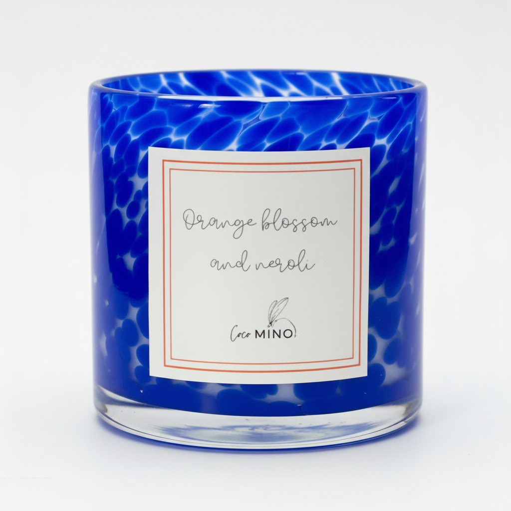 ORANGE BLOSSOM and NEROLI jar with label on white background