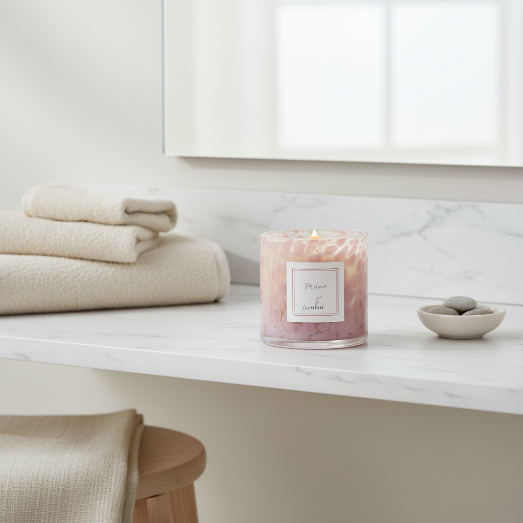 Prune candle – spa bathroom