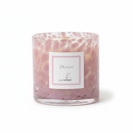 Prune candle – white background