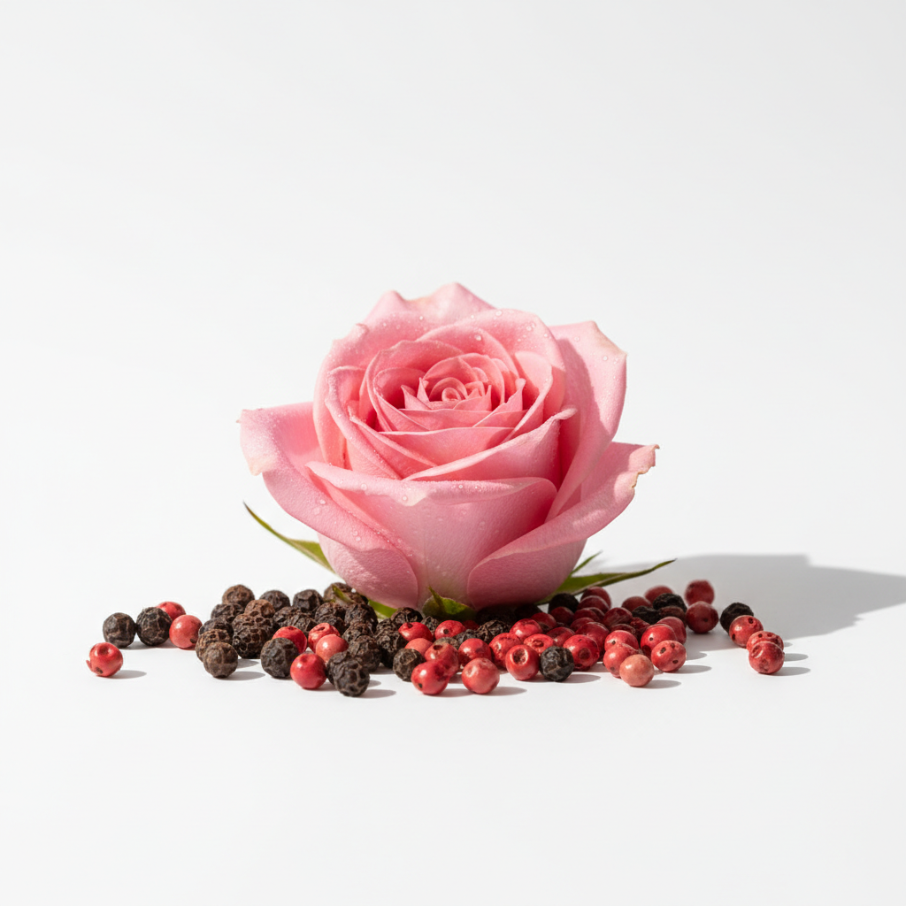 Rose with Black and Pink Pepper