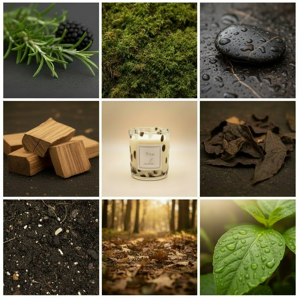 TERRA mood board with wet stone