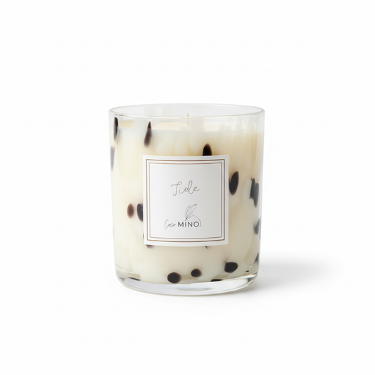 Tide candle on pure white background